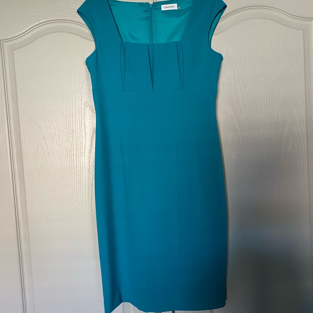 Calvin Klein Teal Blue Size 8 Cocktail Dress